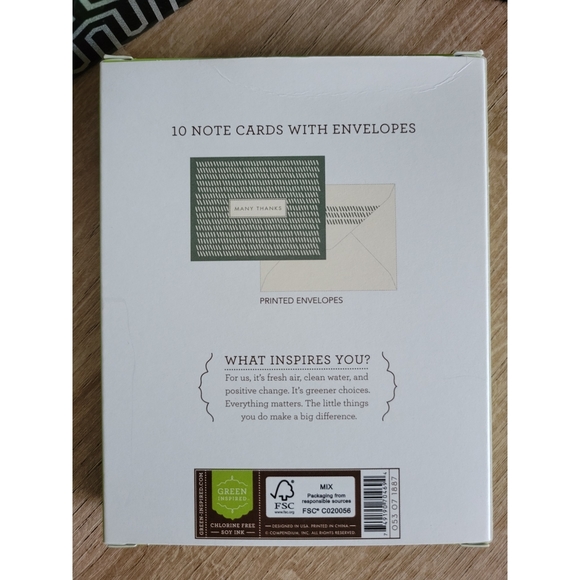 Compendium (Green Inspired) | "Many Thanks" Blank Cards (Open Box) - Picture 3 of 10